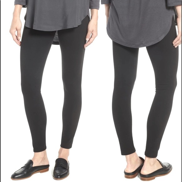 Nordstrom Go-to High Waist Leggings black tights high-rise fit skinny ankle XS - Picture 2 of 12